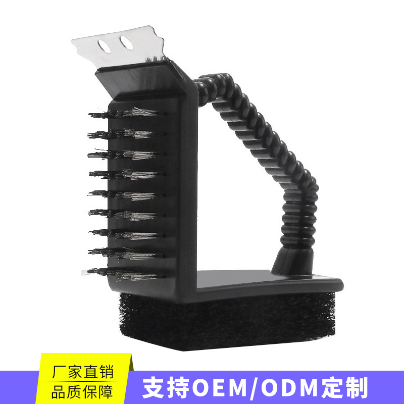 Cross-Border Stainless Steel Cleaning Brush Kitchen Cleaning Tools Pot Bottom Decontamination Wire Brush Oven Barbecue Mesh Wire Brush