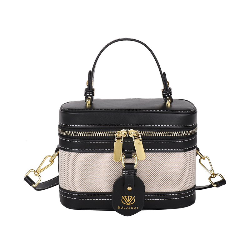 Xiaoxiangfeng caja de mano pequeña bolsa cuadrada damas nuevo retro cross-border color empalme universal mochila de hombro