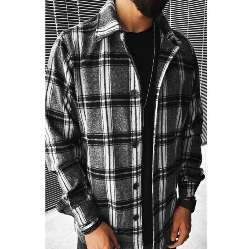 검은 색과 회색 고급 격자 무늬