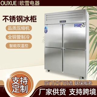 四门冰柜商用定制 家用厨房立式四六门保鲜冷冻双温柜保鲜冷藏柜