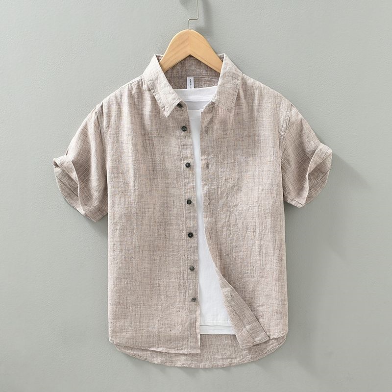 Summer Japanese breathable casual thin retro shirt
