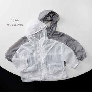 Children's Summer Lightweight Sun Protection Clothing 2025 New Korean and Japanese Style Outdoor Tops and Jackets for Boys and Girls Trendy Children's Clothing