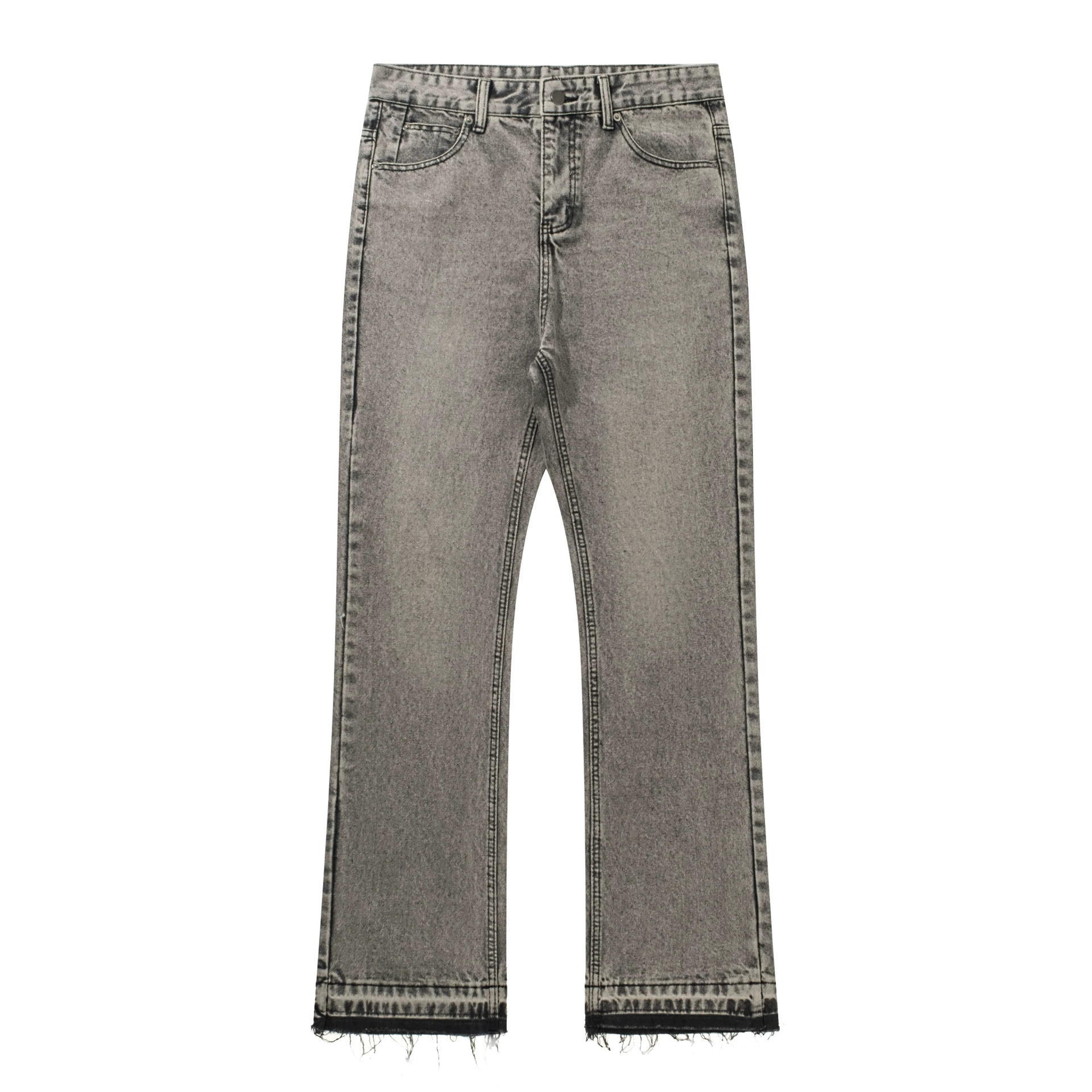RDT Men's Wear | American Smoke Grey Tassel 507 Edition Retro Cement Grey Pants Cleanfit Jeans