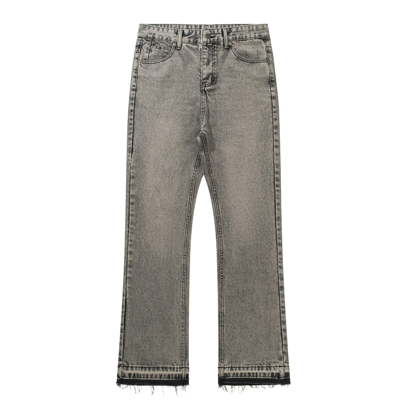 RDT Men's | American Smoke Grey Tassel 507 Retro Cement Grey Pants cleanfit Jeans