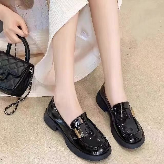Damen Loafer Mit Plateausohle Und Absatz Für Schuluniformen_voghion.com