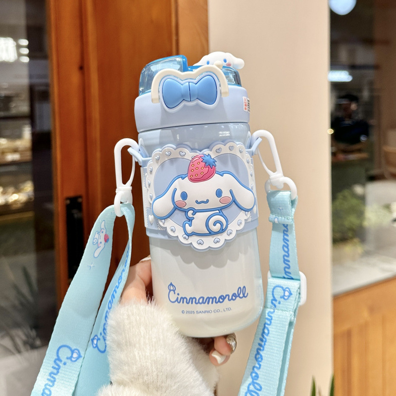 三丽鸥儿童保温杯小学生上学专用女生杯子2025新款便携双饮吸管杯|undefined