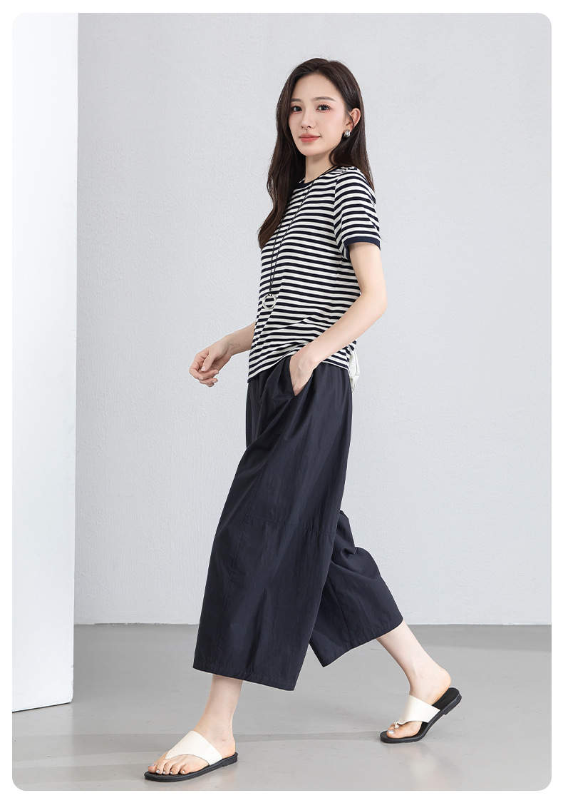 Quần jogger nam ống bong bóng dáng 7/8, chất liệu cotton thoáng khí, phong cách công sở dạo phố — màu xanh navy chi tiết 23