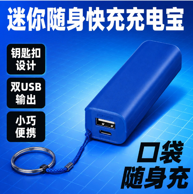 跨境充电宝迷你移动电源小巧便携罗马单节充电宝礼品logo制印批发
