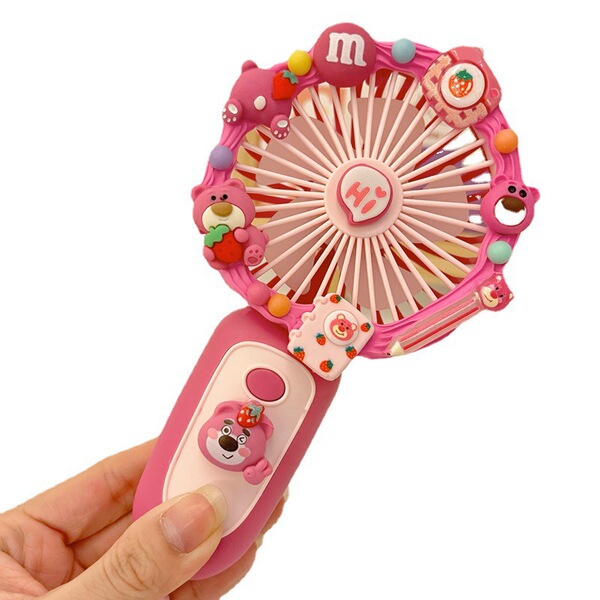 Summer realistic cream handheld table small strap for students