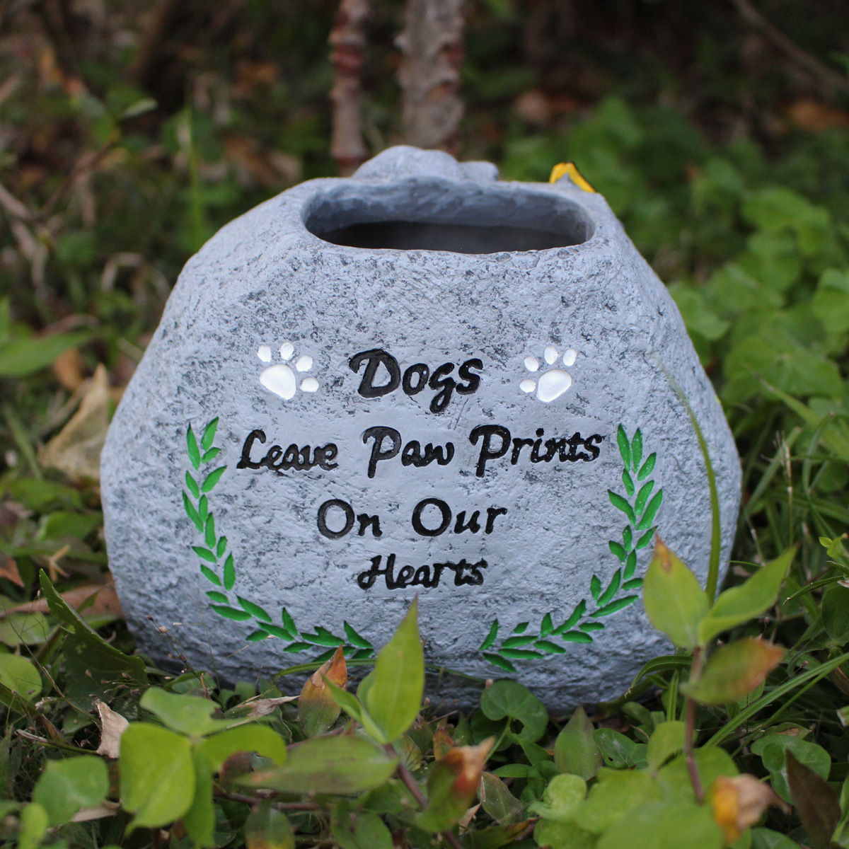  pet dog tombstone creative flower pot resin simulation commemorative stone cat small animal sacrifice tablet flower pot now
