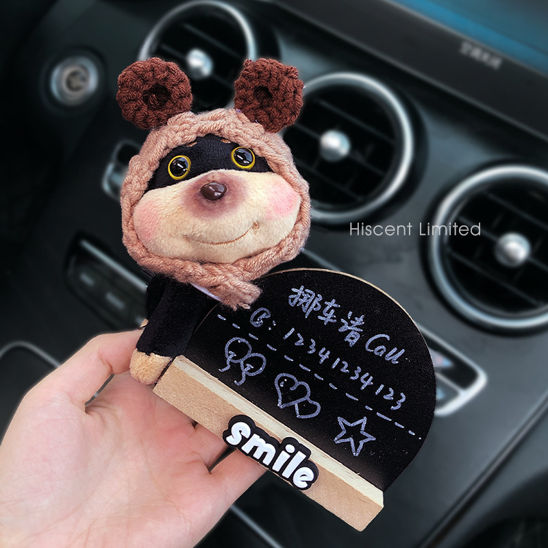 DIY abeja perro temporal placa de estacionamiento de automóviles muñecas
