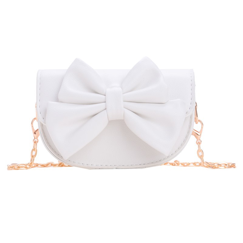 Bolsa de hombro coreana para niñas, estilo extranjero, mini lindas bolsas de arco para niños, 2025 nuevas bolsas de cadenas para niños