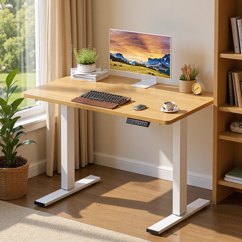 Electric Height-Adjustable Staff Desk, Standing Desk, Computer Desk, Commercial Office Executive Desk, Adjustable Desk