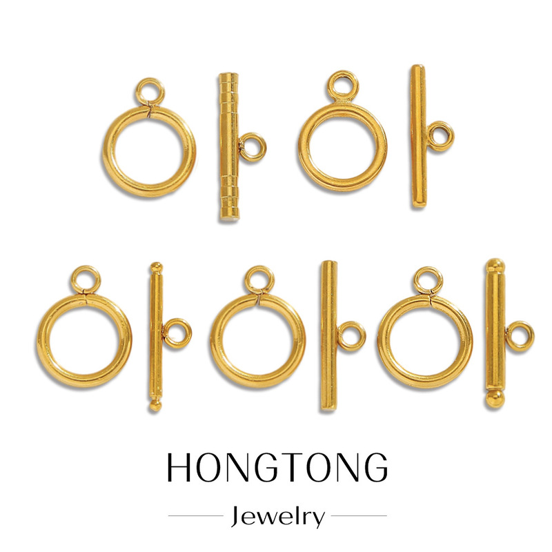 Stainless Steel Ot Buckle Tail Finishing Buckle Necklace Bracelet Buckle to Buckle Glossy Round Buckle DIY Jewelry Accessories