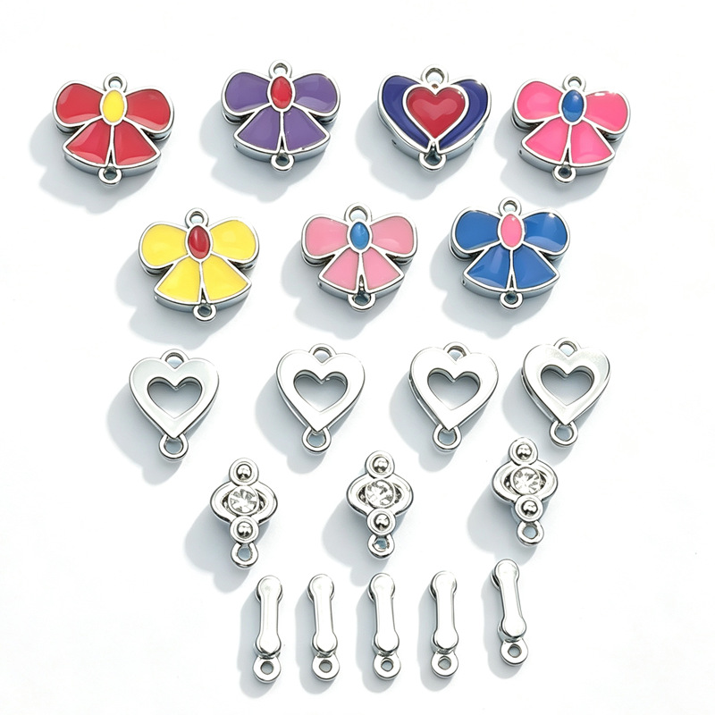 [with Hanging Ears] Alloy Oil Drop Small Pendant DIY Handmade Materials Earrings Necklace Bracelet Jewelry Accessories