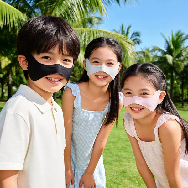 High-Appearance Children's Sun Protection Mask for Summer Outdoor Use, Uv-Resistant, Breathable Ice Silk Face Mask, Sunshade Butterfly Mask