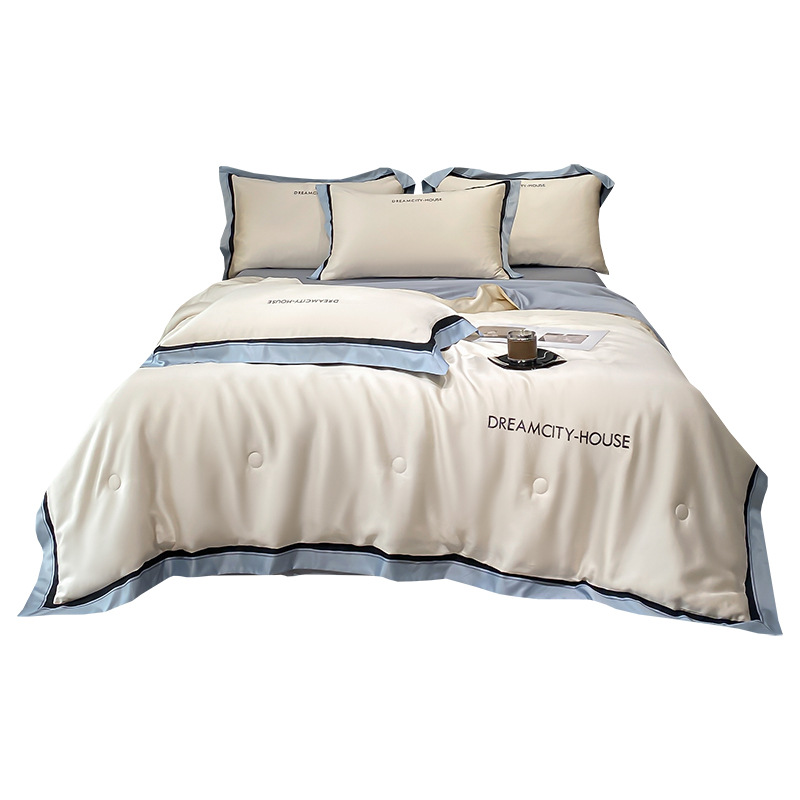 Edredón fino de verano, edredón de seda de hielo fresco, edredón de aire acondicionado individual, edredón fresco de verano nuevo 2025, lavable a máquina