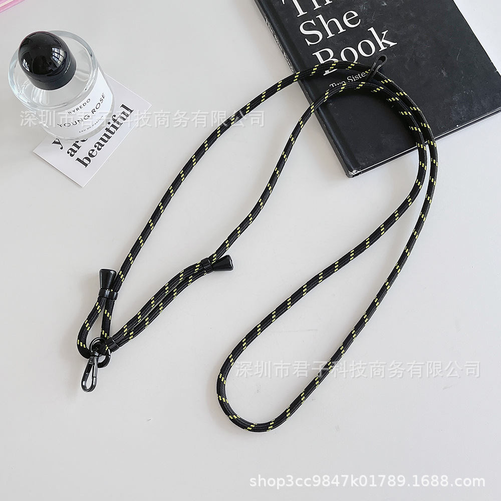 Personalidad japonesa y coreana de doble botón colgante colgante de doble botón colgante ajustable de hombro colgante de cuello para teléfono móvil bolso universal cuerda de botella de agua