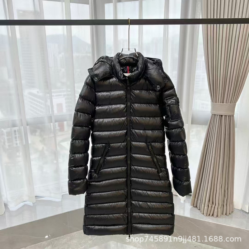 Cross-Border High-End Moncler down Jacket, Shu Qi's Same Style, m Brand Waterproof, Cold-Proof, Warm, Slim-Fit, Long Hooded Women's Coat