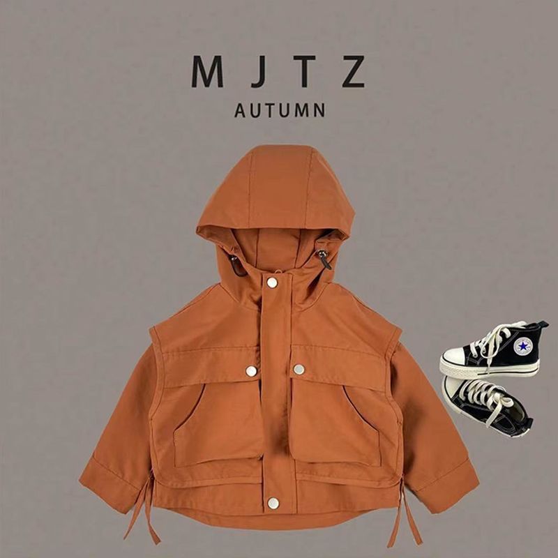 [쿨 드래그 바람] 2023 년 가을 새 어린이 폭행 의류 한국 남녀  외국식 작업 재킷