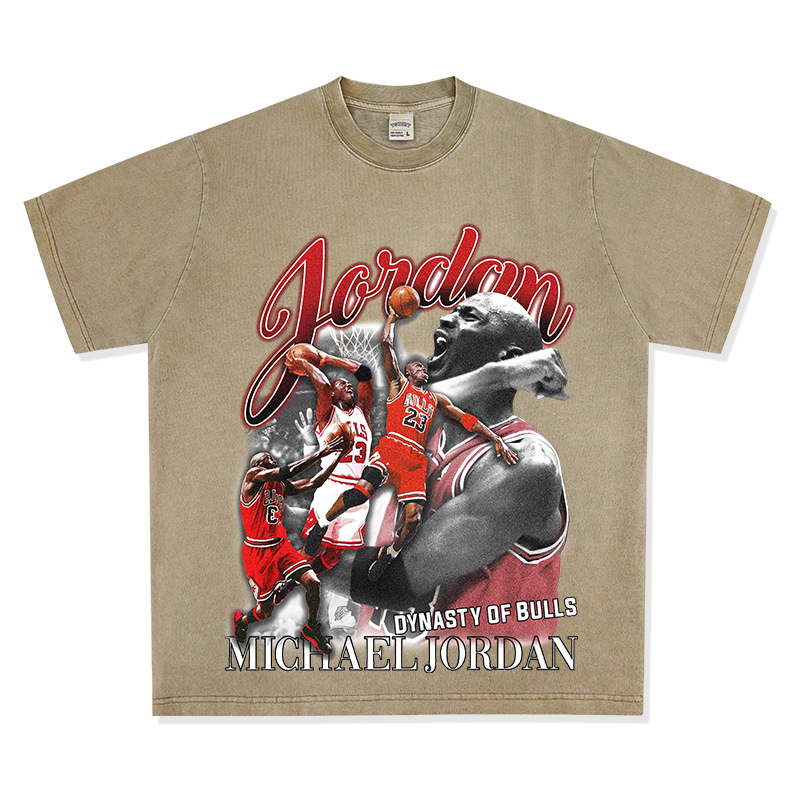 Manga corta caqui lavada