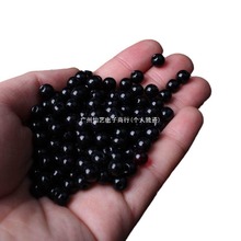 diy串珠配件大孔黑色白色玻璃珠有孔珠子手工编织穿珠72号线7号线