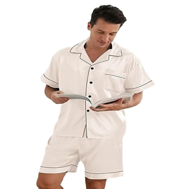 위시 아마존 2025 봄 여름 핫세일 신상품 유럽 및 미국 심플 솔리드 컬러 리브 장식 부모-자식 홈 의류 세트