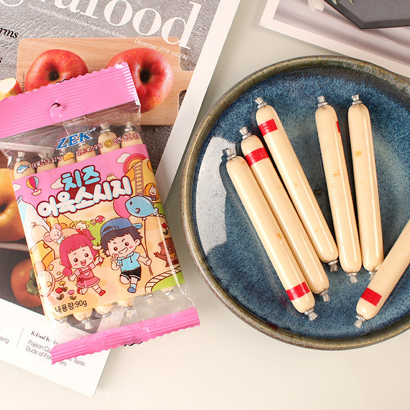 韩国进口 ZEK鳕鱼肠90g独立6根装开袋即食便携户外休闲鱼类零食品