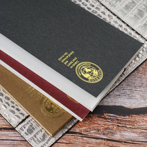 Traveler's notebook replacement core, saddle-stitched loose-leaf inner core, kraft paper, horizontal lines, blank square inner pages