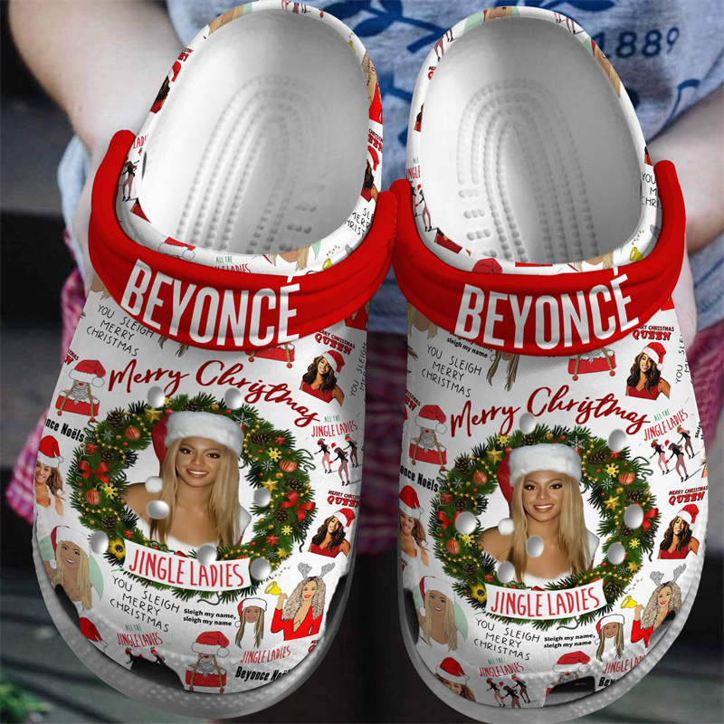 POD a minimum order cross-border hole shoes women Christmas pattern printing sample 3D full printing hole shoes men POD a minimum order cross-border hole shoes women Christmas pattern printing sample 3D full printing hole shoes men