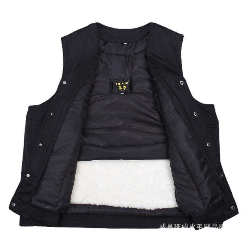 Производители поставляют овчины жилет Оптовая свободная лапша новый мужской меховой жилет