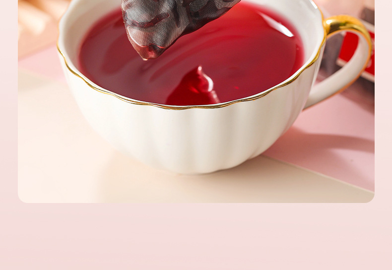 Hibiscus Tea Luo Shen Hua 洛神花 Dried Roselle Flower Herbal Tea 2g x 30 Bags Cold Brew preparation