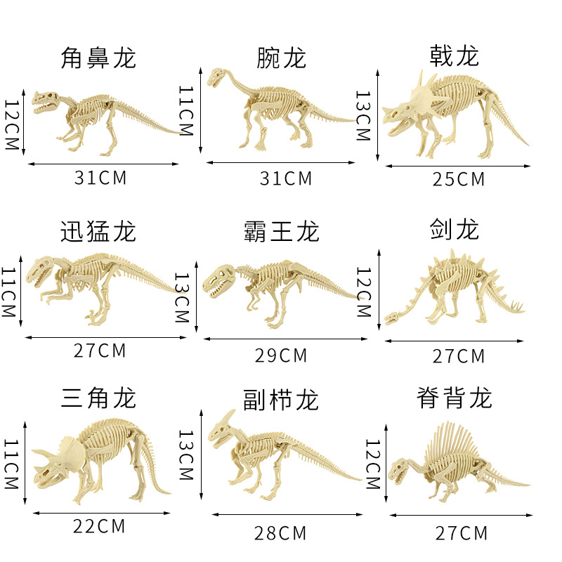 恐龙考古玩具儿童益智创意玩具 考古恐龙大礼盒 恐龙挖掘跨境专供