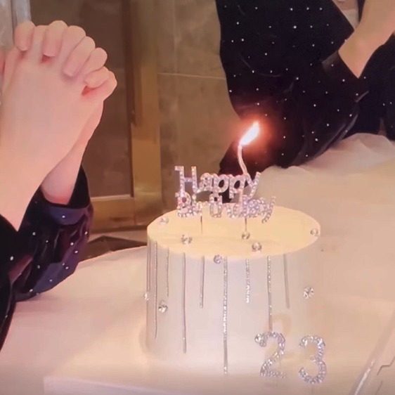 Pequeño Libro Rojo mismo rhinestone happybirthday digital pastel decoración diosa Hada cumpleaños plug-in tarjeta de inserción