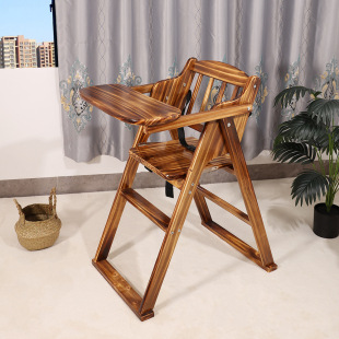 Solid Wood Children's Dining Chair Simple Foldable Hotel Restaurant Seat Multi-functional Children's Dining Chair Household