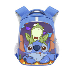 史迪仔學生書包可愛卡通大容量休閒雙肩包滌綸高級感背包一件起批