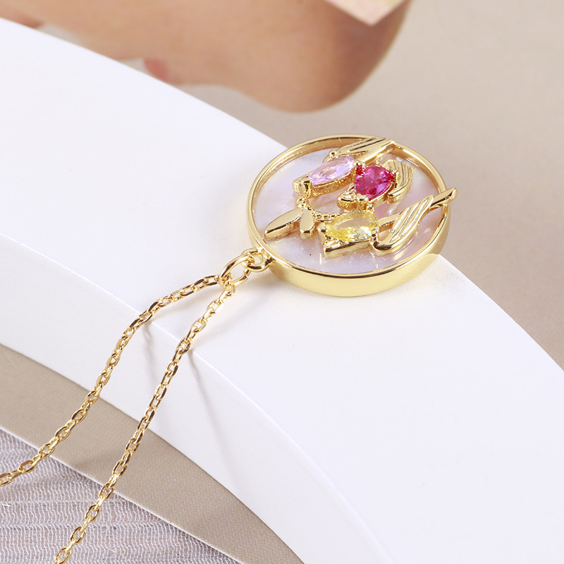 Elegant Simple Style Tulip Brass Plating Women's Pendant Necklace 1 Piece display picture 5