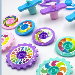 Gear Whirl Top Launching Rotating Toy Set for Children Outdoor Parent-Child Interactive Toy Rapidly Rotating Top