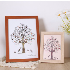 Large wooden picture frame for wall hanging, 4K A3 minimalist photo frame, desktop display, wholesale creative puzzle frame