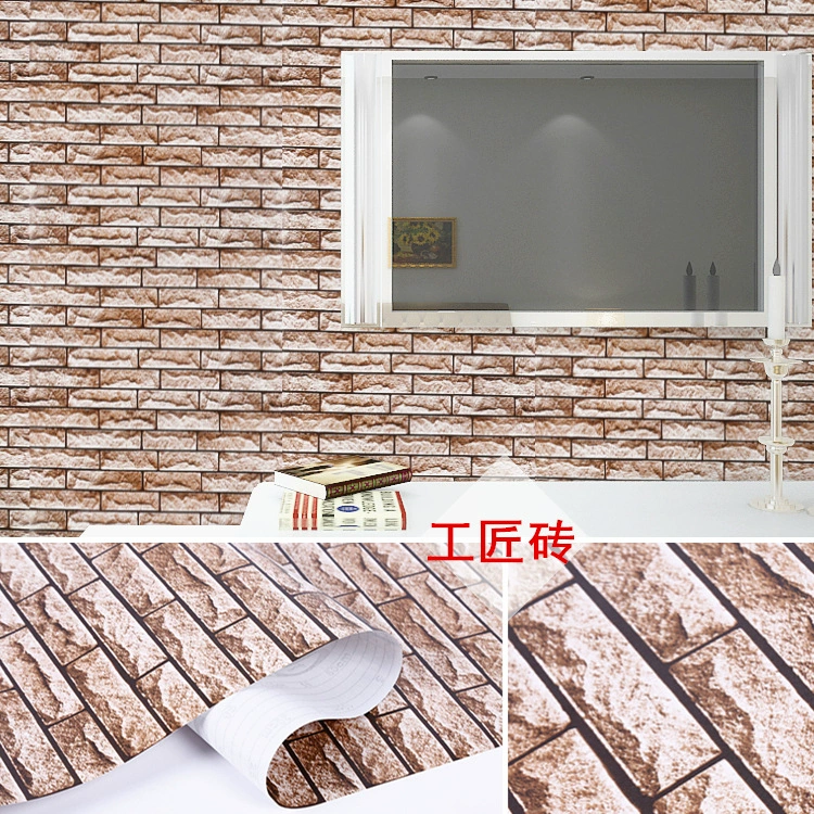 Self-adhesive Wallpaper Roll PVC, 45 cm × 9.8 m, peel-and-stick decorative brick patterns