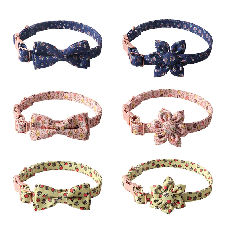 Новые товары для домашних животных Aminger розовое золото бант подсолнечник серия ошейник для собак милый ошейник для домашних животных