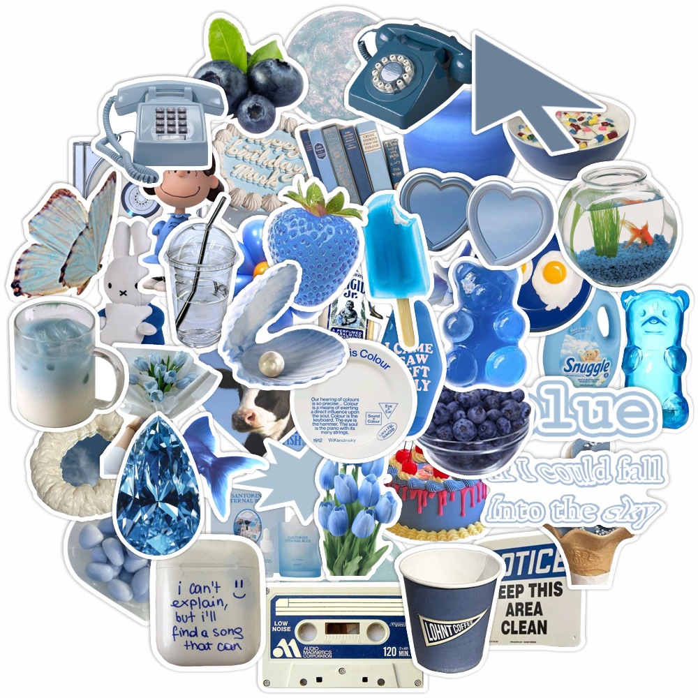 Blue brand fresh sticker