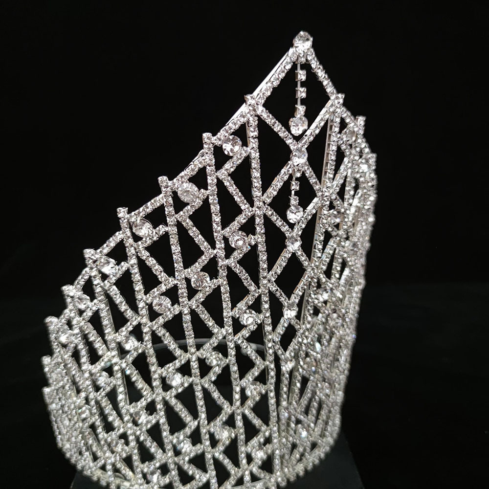 Europeo y americano caliente-venta nupcial corona tocado Comercio exterior joyería simple lujo gota de agua rhinestone belleza selección gran corona