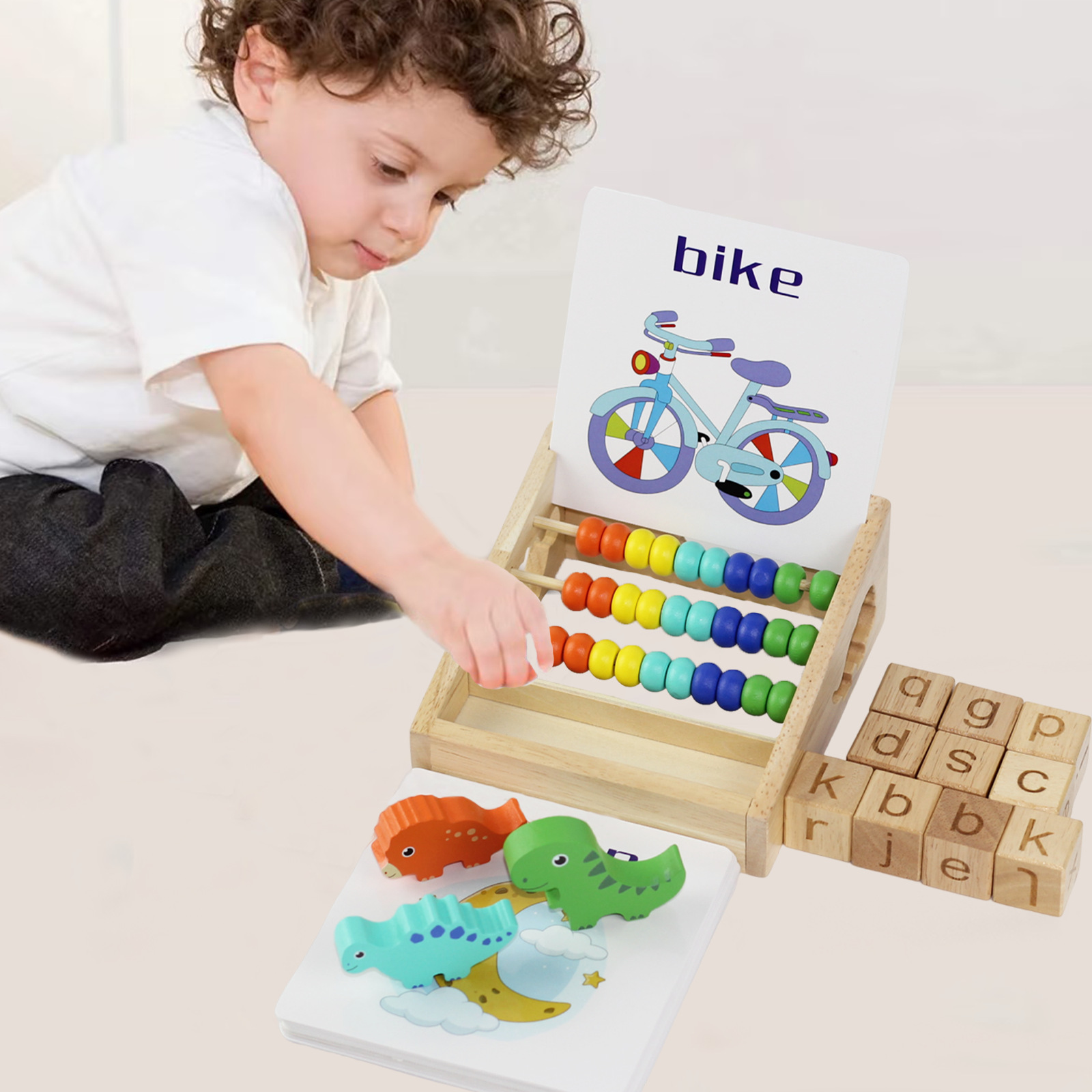 Transfronterizo CPC letras de columna para niños ortografía juego de palabras bloques de construcción rompecabezas a juego juguetes educativos de Educación Temprana de madera