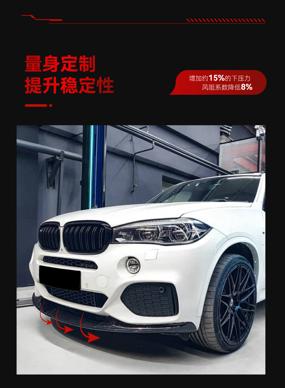 Suitable for 2014-2018 Bmw Bmw X5 F15 m Sport Mp Front Lip Front Shovel Surround Cross-Border Modification Parts
