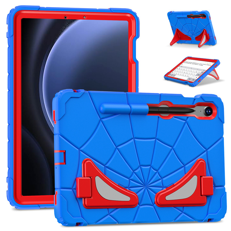 For TAB S9 FE 11X510/516/S7/S8 Spiderman Silicone Holder Tablet Case