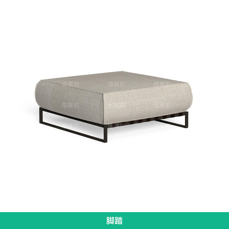 Sofá de exterior de ratán para villa, patio, jardín, terraza, impermeable, con protección solar, juego de sofás de aleación de aluminio, muebles de diseño. image 10