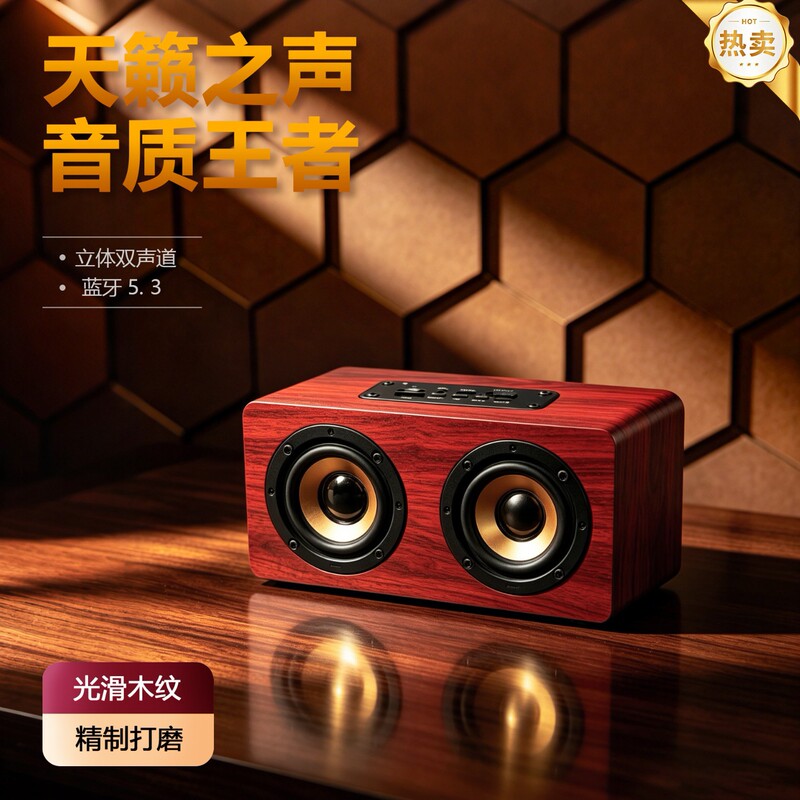 Retro Wooden Wireless Bluetooth Speaker, Dolby HIFI, High Volume, Dual-Channel Subwoofer, Ultra-Long Battery Life, High Quality Retro Wooden Wireless Bluetooth Speaker, Dolby HIFI, High Volume, Dual-Channel Subwoofer, Ultra-Long Battery Life, High Quality