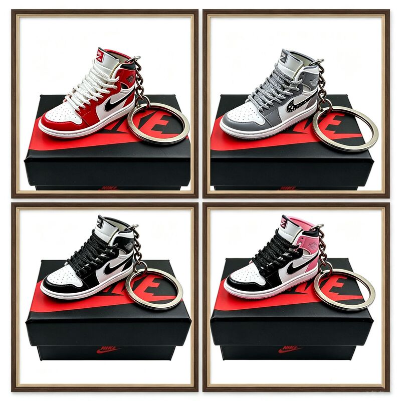 Aj Basketball Shoe Keychain Backpack Pendant Collaboration with Aj 3D Mini Shoe Model Accessory Keychain Gift Couple Keychain