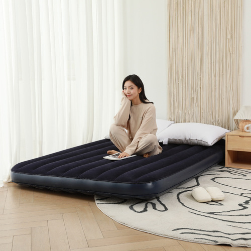 Mountain camping supplies outdoor inflatable bed air mattress sheet single double thickened flocking mattress travel car mattress
